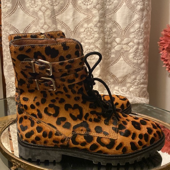 Antonio Melani leopard print boots (dyed calf fur) Size 8.5 - Picture 6 of 8